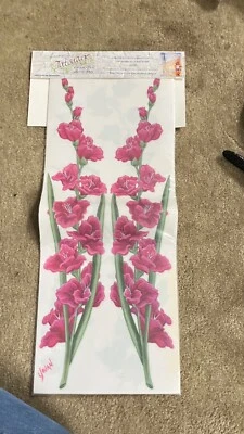 Frotar en transferencias - Gladiolo - Rosa Nuevo en Paquete Carolyn Yovan Foto 1 de 4