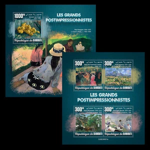 Post Impressionists Paintings Art MNH Stamps 2023 Djibouti M/S + S/S - Picture 1 of 3