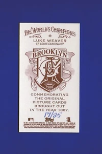 2018 Topps Allen & Ginter Mini Brooklyn Back #49 Luke Weaver numbered 17/25 - Picture 1 of 2