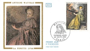 Enveloppe FDC FRANCE ANTOINE WATTEAU LA FINETTE 1973 PARIS n1 - Picture 1 of 1