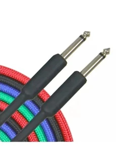 Braided Instrument Cable 1/4" Black 10 ft - Picture 1 of 6