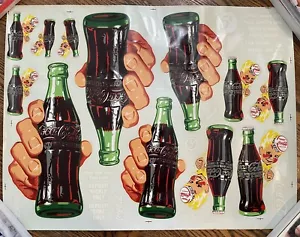 Vintage Coca Cola Vending Machine 1950s Decals Sprite Boy 5 Cents Decafix 55402 - Picture 1 of 9