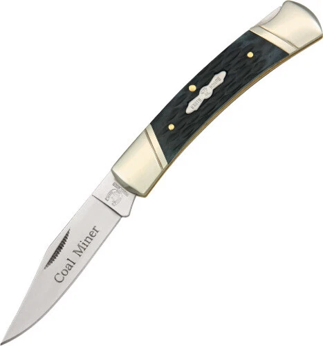Rough Rider Rr761 Black Coal Miner Lockback Pocket Knife
