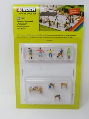 Noch HO 16281 Flea Market Scene Garage Sale People Antiques Themed Figure Set - Image 1 of 2