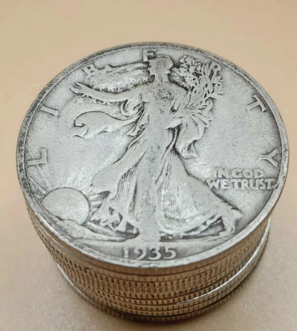 Silver Walking Liberty Half Dollar 1/2 Roll 10 Coins 90% 1916-1947 $5 Face Value Cover