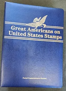 Great Americans Postage Stamps Album with 22kt Gold Replicas - Picture 1 of 8