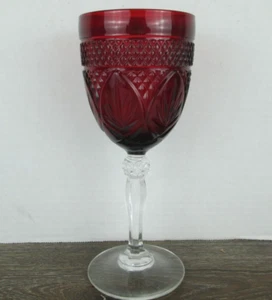 Antigua copa de vino de agua rubí CRISTAL D'ARQUES-DURAND 8 pulgadas Múltiples excelentes - Imagen 1 de 5