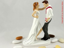 Cake Topper Matrimonio Sposi che Ballano Danza Statuina Sopra Torta