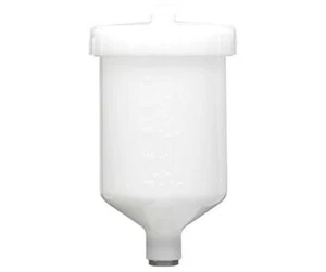 Nylon Gravity Feed Spray Gun Pot 600ml Suits Anest Iwata W400 Bell Aria WB/X PS. - Picture 1 of 2