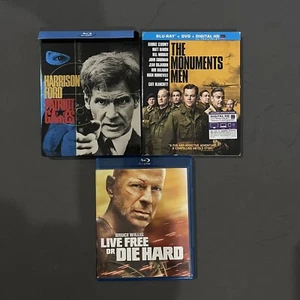 Blue Ray Movies, Life Free Or Die Hard, Patriot Games, The Monuments Men - Imagen 1 de 3