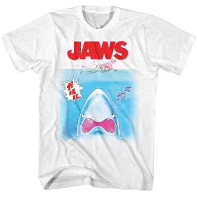 Jaws Chibi Anime Swimmer Men's T Shirt - Image 1 of 2