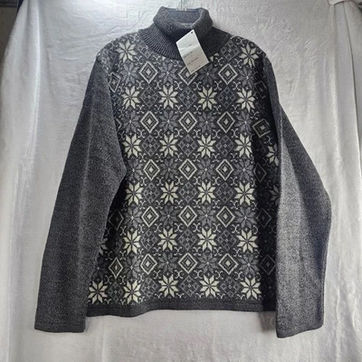 Suéter Magic Line Gris Char Mujer Talla XL Hecho en Italia Pullover Cuello Tortuga Foto 1 de 4