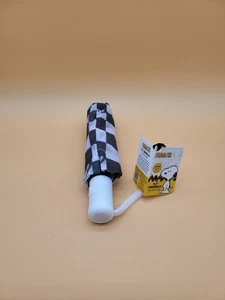 Peanuts New 2024 Snoopy Umbrella 11.5" Easy Open & Shut Black & White - Picture 1 of 9