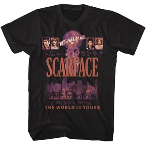 Scarface World Is Yours Poster Style schwarzes Filmshirt - Bild 1 von 3