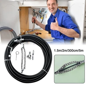 Electric Drill Drain Cleaner Machine 1-5 Meter with Extension Sewer Pipe Dredg⭐ - Picture 1 of 28