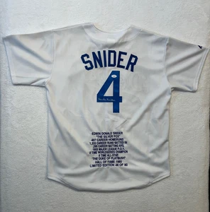 Duke Snider Signed Majestic Dodgers Jersey Size XL Hall of Fame 1980 MLB JSA COA - Picture 1 of 17