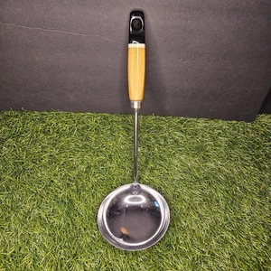 Vintage 1950’s Ekco Ladle Forge Stainless Steel USA Utensis Wood Handle Black - Picture 1 of 5