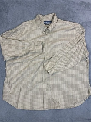 Camisa de vestir Ralph Lauren para hombre 4XB tostada a cuadros calce clásico manga larga informal Foto 1 de 4
