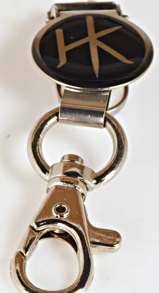 Clip chupete con monograma HK inspirado en Michael Kors negro diseñador bebé tirantes Foto 1 de 1