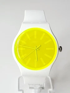 SWATCH SWISS MADE, MODEL "LEMON NEON",  SILICONE BAND,  SUOW165, NIB - Picture 1 of 6