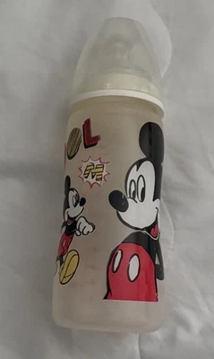 Discontinued NUK Disney Mickey Mouse “So Cool” BPA-free 300mL Baby Bottle w/Lid - Image 1 of 3