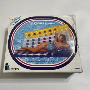 Vintage 1994 Intex WET SET PREMIUM 18 Pocket Lounge 58890 76" x 29" NEW - Picture 1 of 9