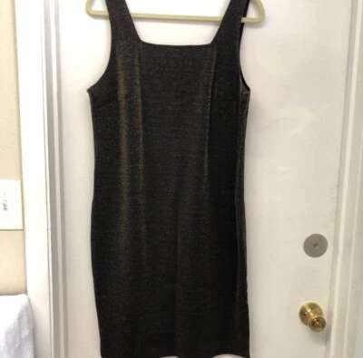 Vestido Bodycon Forever 21 preto e dourado - Imagem 1 de 4