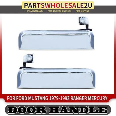 2x Manija de puerta exterior cromada delantera o trasera para Ford Ranger Mustang 1983-1992 Foto 1 de 4