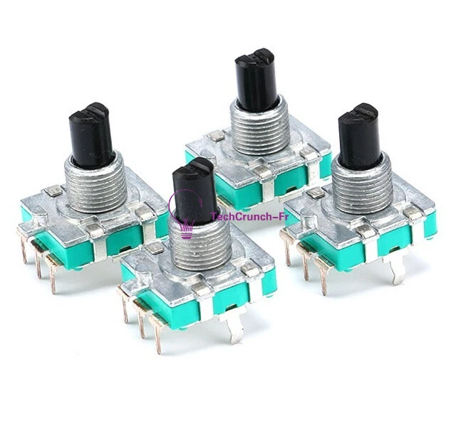 2X EC16 Rotary Encoder Audio Digital Potentiometer with Switch Handle 15mm - Photo 1/1