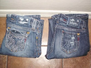 MEK DENIM BLAUE JEANS MÄDCHEN ZWEI PAAR GRÖSSE 16 LEICHT GEBRAUCHT TOP ZUSTAND - Bild 1 von 15