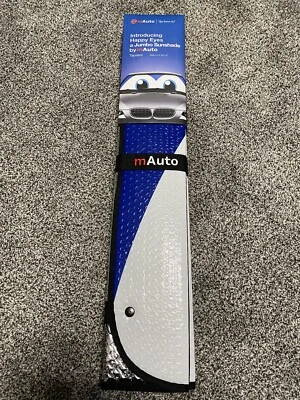 mAuto “You Drive Us” JUMBO Sunshade Cartoon Eyes Blue Tapasol 51.2” x 27.6” NEW  - Image 1 of 3