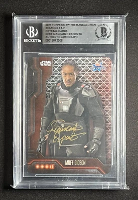 Moff Gideon 💥 CRYSTAL ON-CARD AUTO! 2021 Topps UK Star Wars: The Mandalorian - Image 1 of 4
