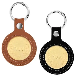 Paquete de 2 llaveros porta medallones AA de cuero para fichas de monedas de la suerte - Imagen 1 de 8