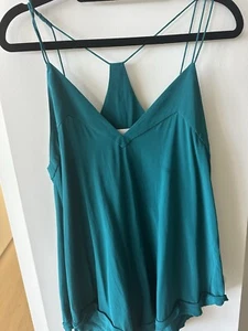 Sass And Bide Silk Tales Green Top 6 100% Silk - Picture 1 of 3