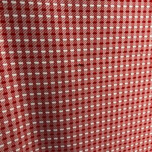 Vintage Double Knit Material Fabric Red White DASH ZIGZAG BOLD RETRO WOW 56 x 61