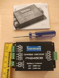 DMX Dimmer PX24506 dmx 3-Kanal RGB Decoder Treiber LED 12-24V max 3A - Bild 1 von 2