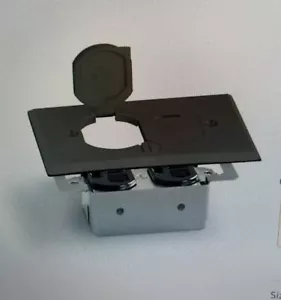 Lew Electric SWB Floor Box, Recessed -w-Outlets & Data Ports(2 Outlets Replace.. - Picture 1 of 2
