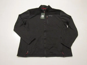 ORVIS Phantom Black Bonded Mesh Full Zip Fleece Sweater Jacket Sz Large NWT Mens - Picture 1 of 3