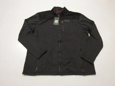 ORVIS Phantom Black Bonded Mesh Full Zip Fleece Sweater Jacket Sz Large NWT Mens - Image 1 of 3