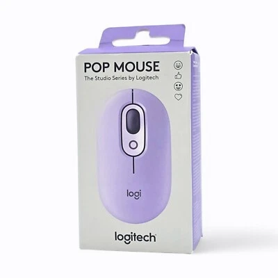 Logitech POP Mouse Cosmos Lavender Wireless Silent Mouse Emoji Customization - Image 1 of 4