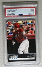 2011 Bowman Topps 100 Mike Trout #TP90 PSA 9 MINT Rookie RC