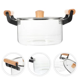 Glass Saucepan Boiling Pot for Stove Heat-resistant Stovetop Travel - Picture 1 of 12