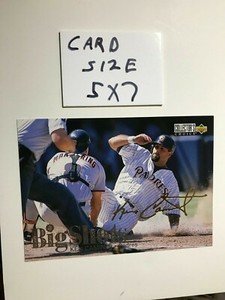 1997 Collector's Choice Big Shots Gold Signatures No.12 KEN CAMINITI 5X7 CARD 