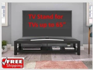 TV Stand For TVs up to 65" Entertainment Center Media Dvd Storage Shelves Table - Picture 1 of 11