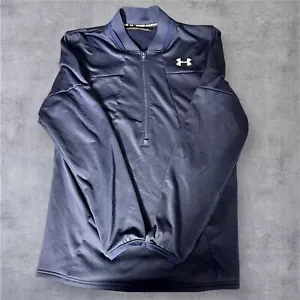 Felpa Under Armour Cold Gear Uomo Piccola Blu Navy Mezza Zip Strato Gorp Sci - Foto 1 di 10