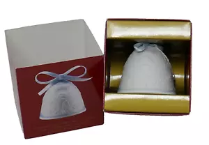 Lladró 2000 Millennium Annual Porcelain Christmas Bell Ornament Blue Ribbon - Picture 1 of 11