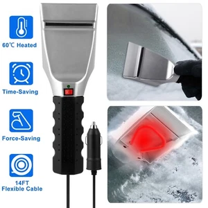 12V Auto Car Heated Electric Windshield Ice Scraper Snow Melter Removal - Picture 1 of 8