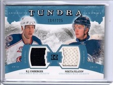 2011-12 upper deck Tundra artifacts tandem r.j. umberger & nikita filatov /225