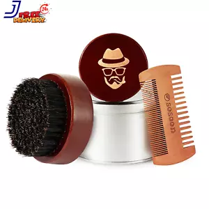 Beard Brush, Pure Boar Bristle Black Walnut Wood Beard Comb Brush for Men to Tam - Picture 1 of 12