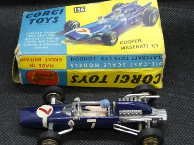 Corgi Toys 156 Cooper-Maserati F1 Racing Car Near Mint — 第 1/4 张图片
